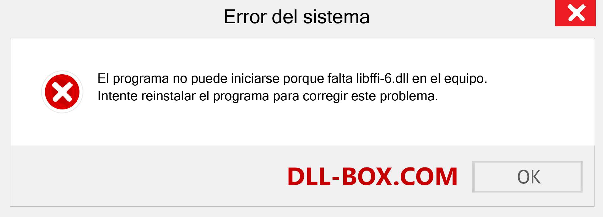 ¿Falta el archivo libffi-6.dll ?. Descargar para Windows 7, 8, 10 - Corregir libffi-6 dll Missing Error en Windows, fotos, imágenes