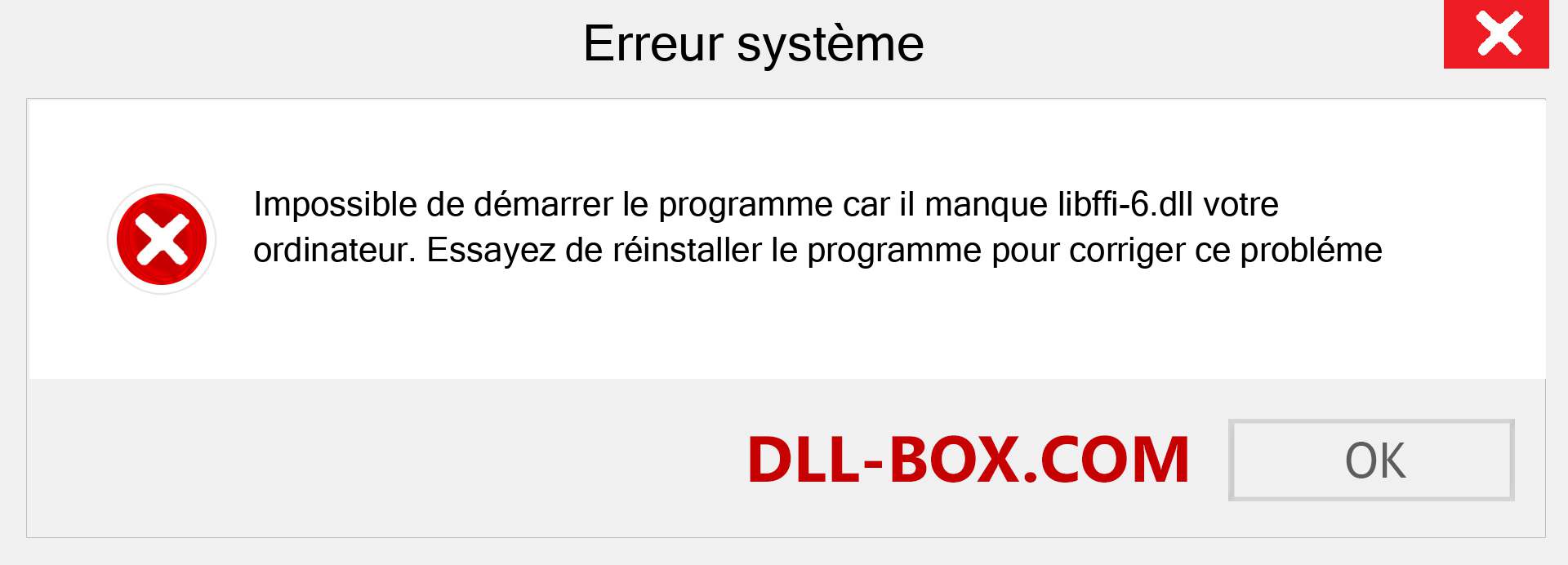 Le fichier libffi-6.dll est manquant ?. Télécharger pour Windows 7, 8, 10 - Correction de l'erreur manquante libffi-6 dll sur Windows, photos, images